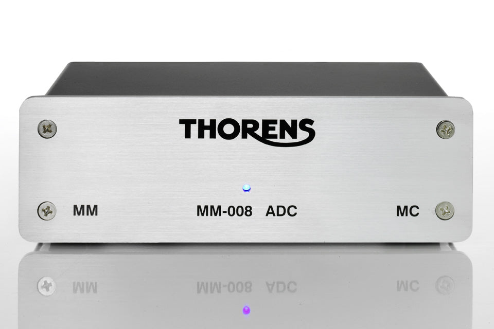 Thorens MM-008 ADC Phono Preamplifier (MM) with Integrated DAC - Silver