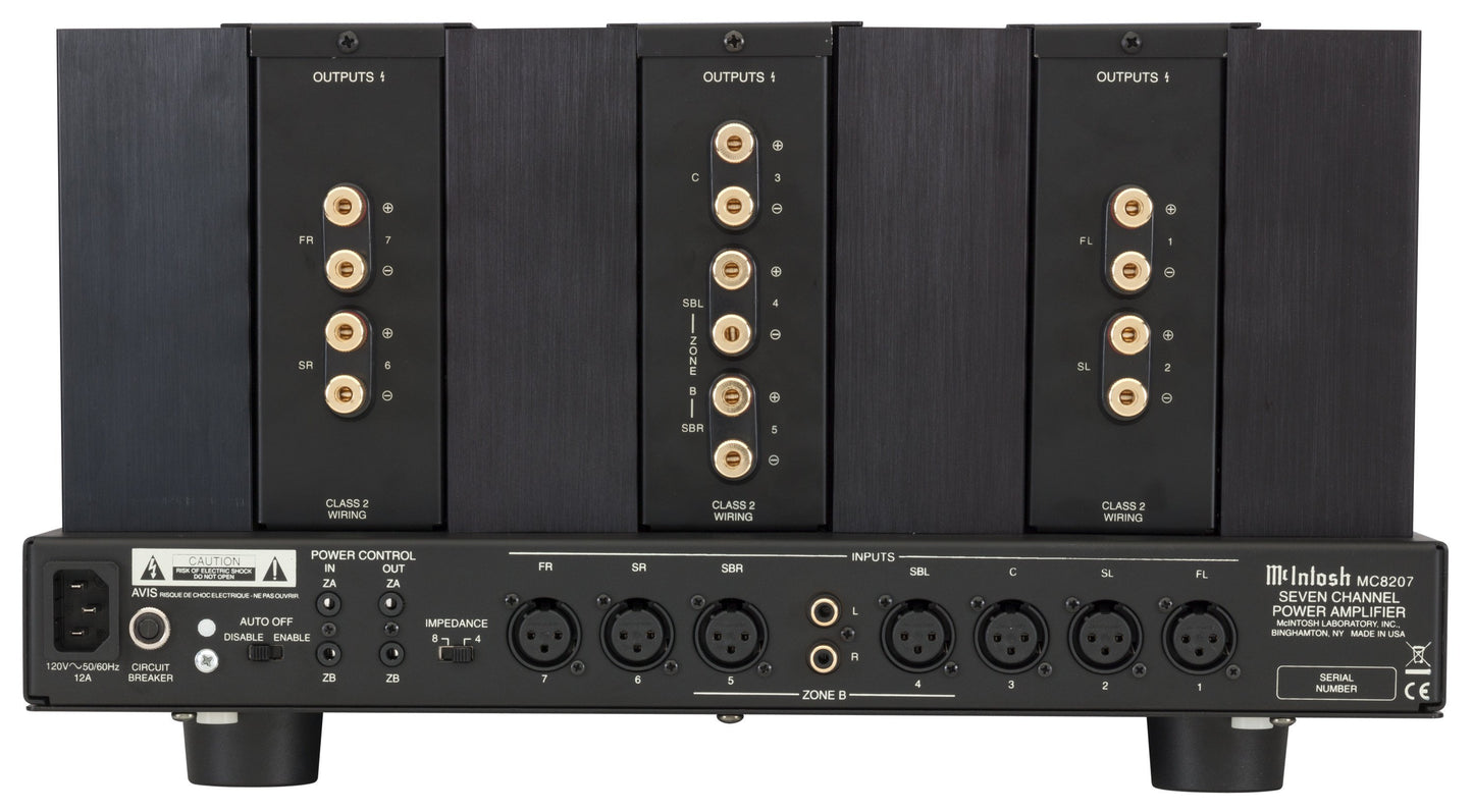 McIntosh MC8207 7-Channel Home Theater Amplifier-Amplifiers-McIntosh-Executive Stereo