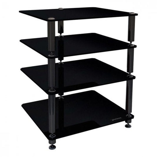 NorStone Bergen 2 - 4-Glass Shelf Hi-Fi Audio Rack