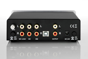Thorens MM-008 ADC Phono Preamplifier (MM) with Integrated DAC - Silver